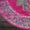 Homeroots 8 ft. Round Fuchsia & Blue Distressed Area Rug 385314 - alternate 7